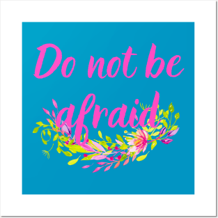 Do Not Be Afraid Bright Color Easter Design Christian Bible Verse For Women Posters and Art